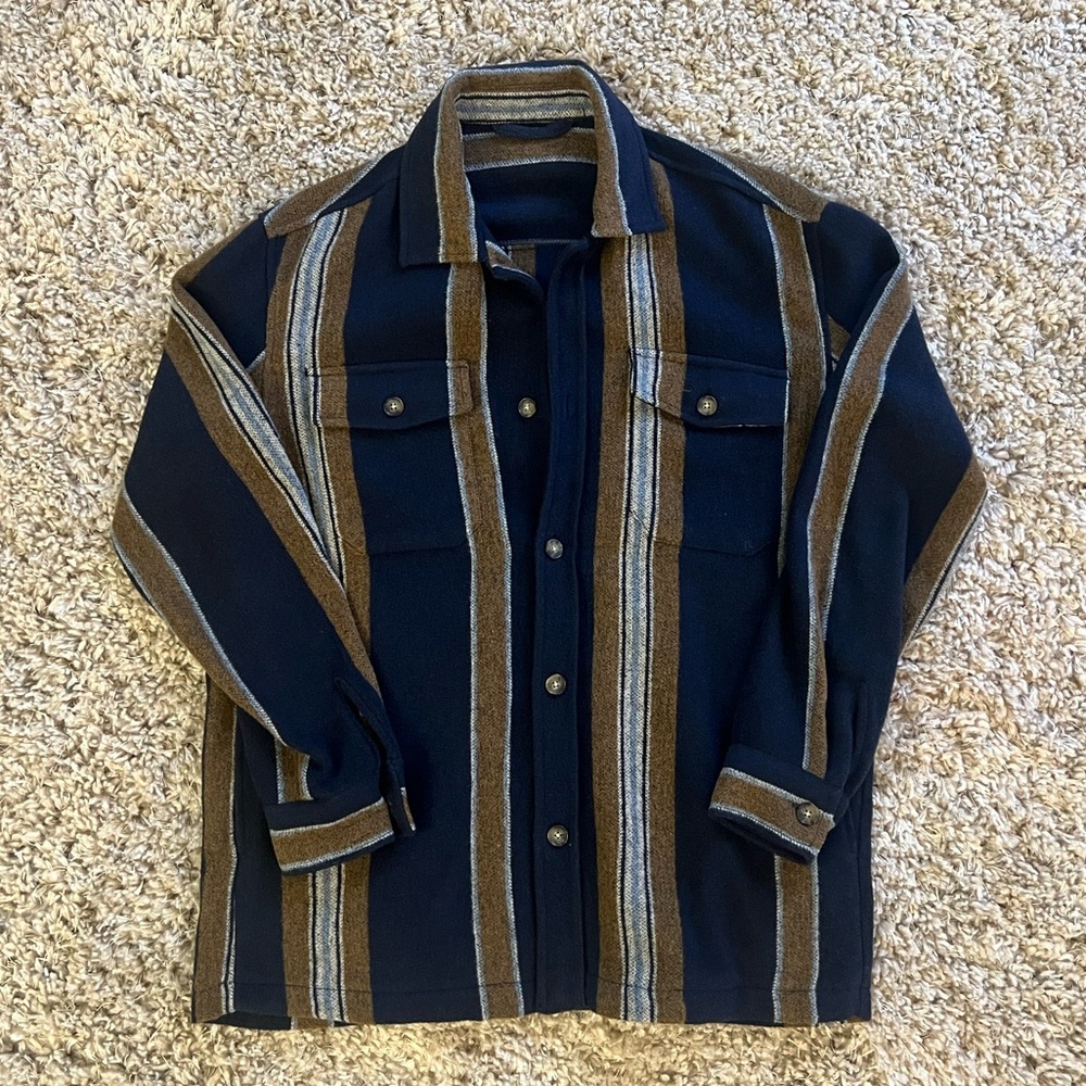 Zara Black and Brown Striped Knit
